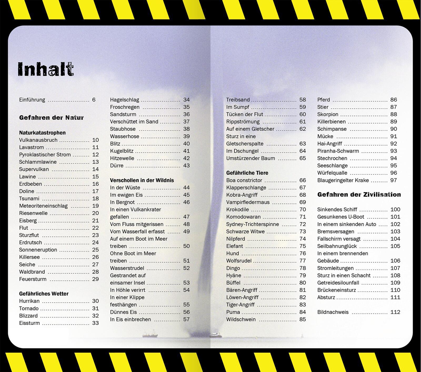 Beispielinhalt (Bild) Die 100 gefährlichsten Dinge der Welt