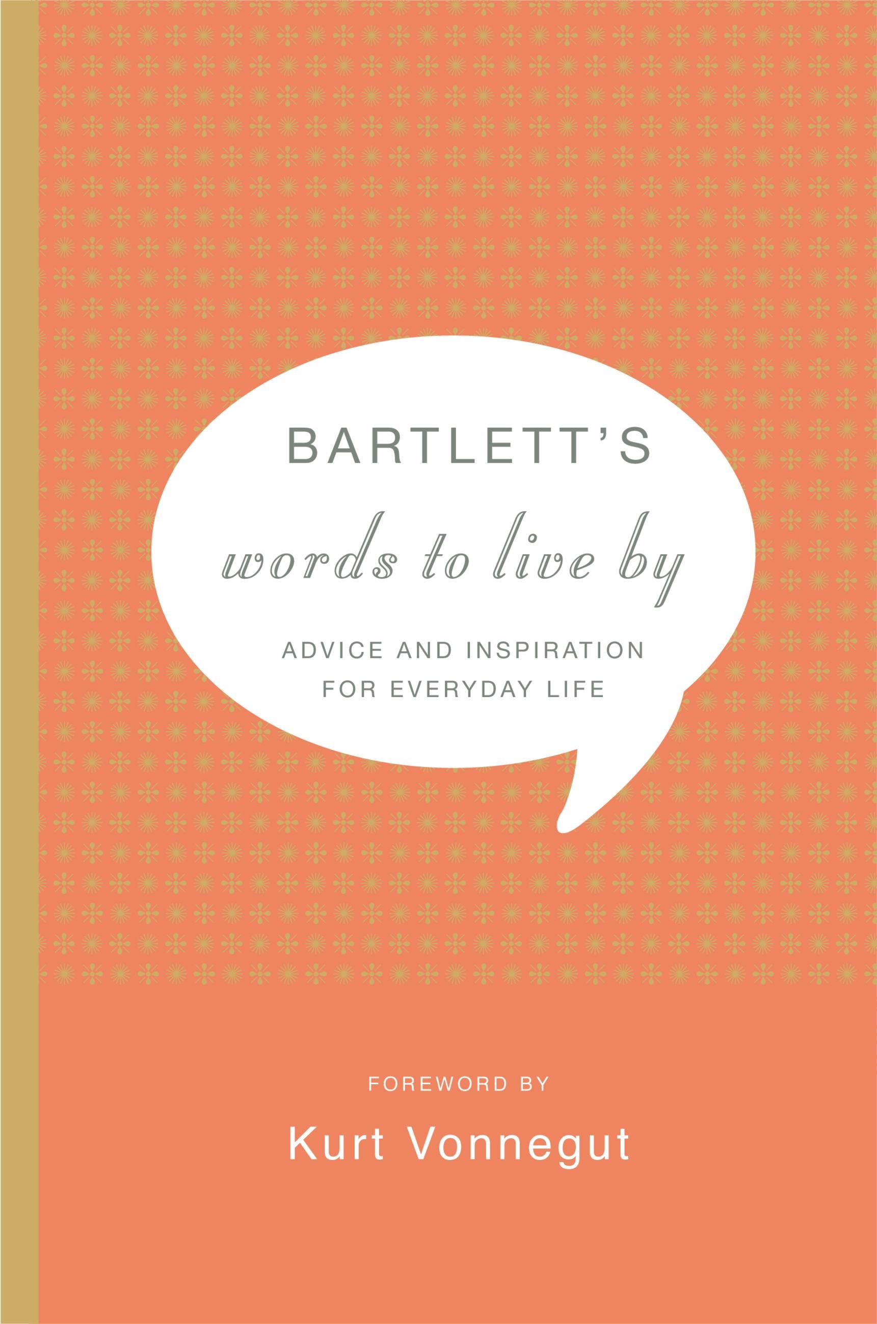 Vorderes Coverbild Bartlett's Words to Live by