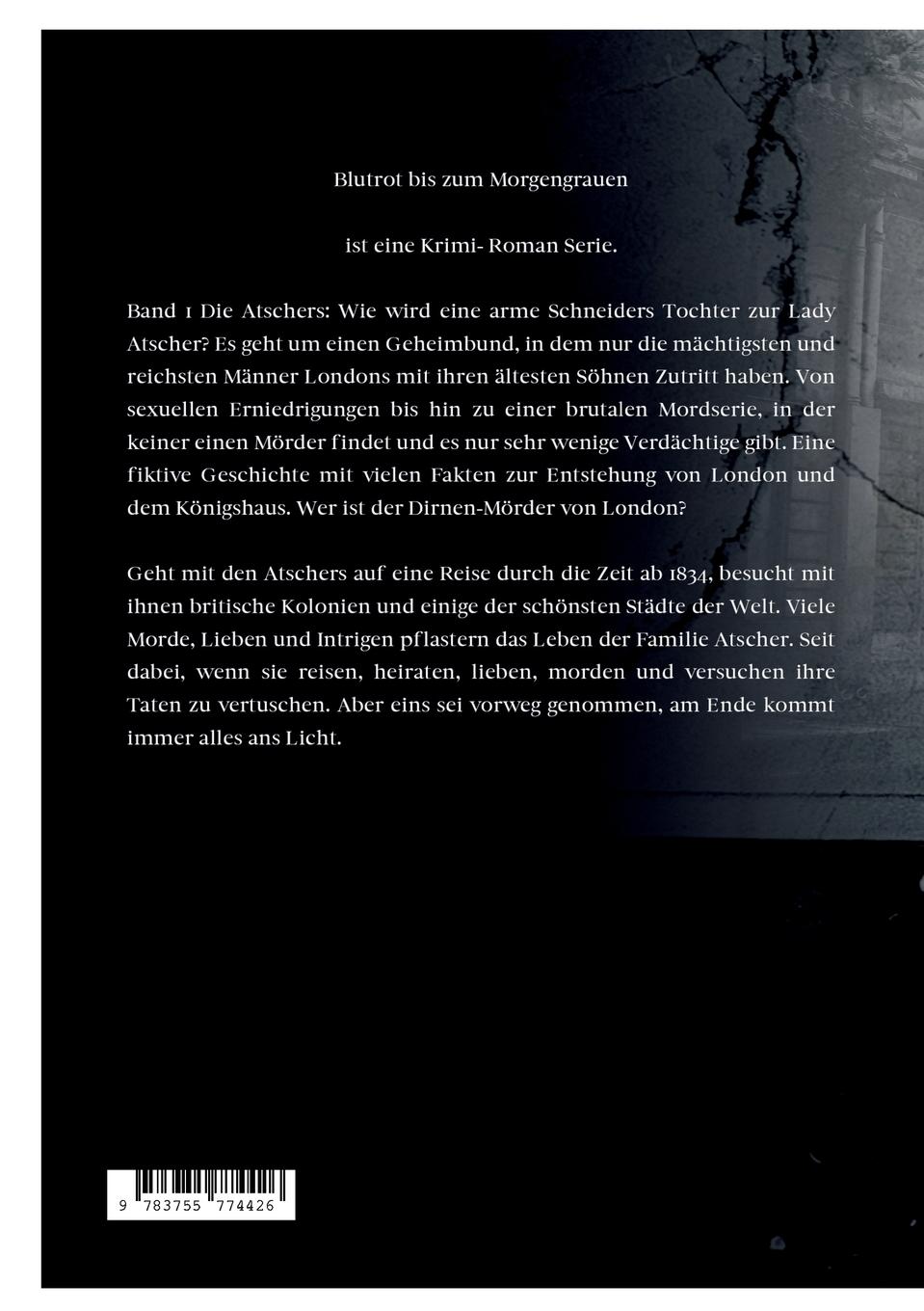 Rückseitencover Blutrot bis zum Morgengrauen