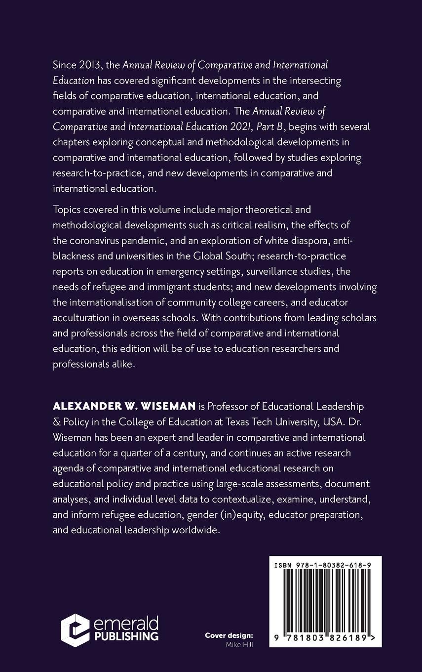 Rückseitencover Annual Review of Comparative and International Education 2021