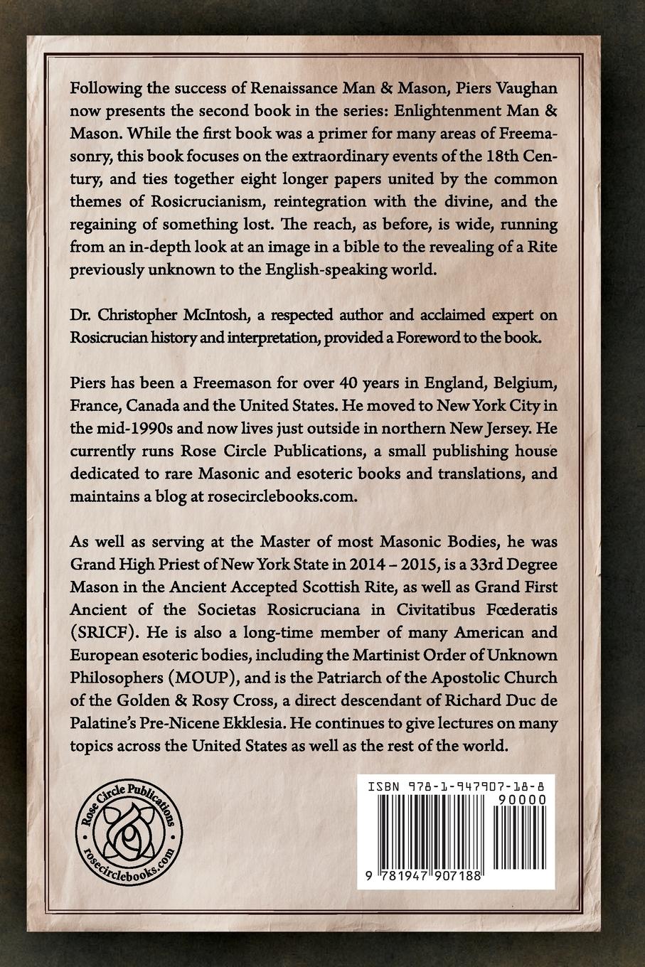 Rückseitencover Enlightenment Man & Mason