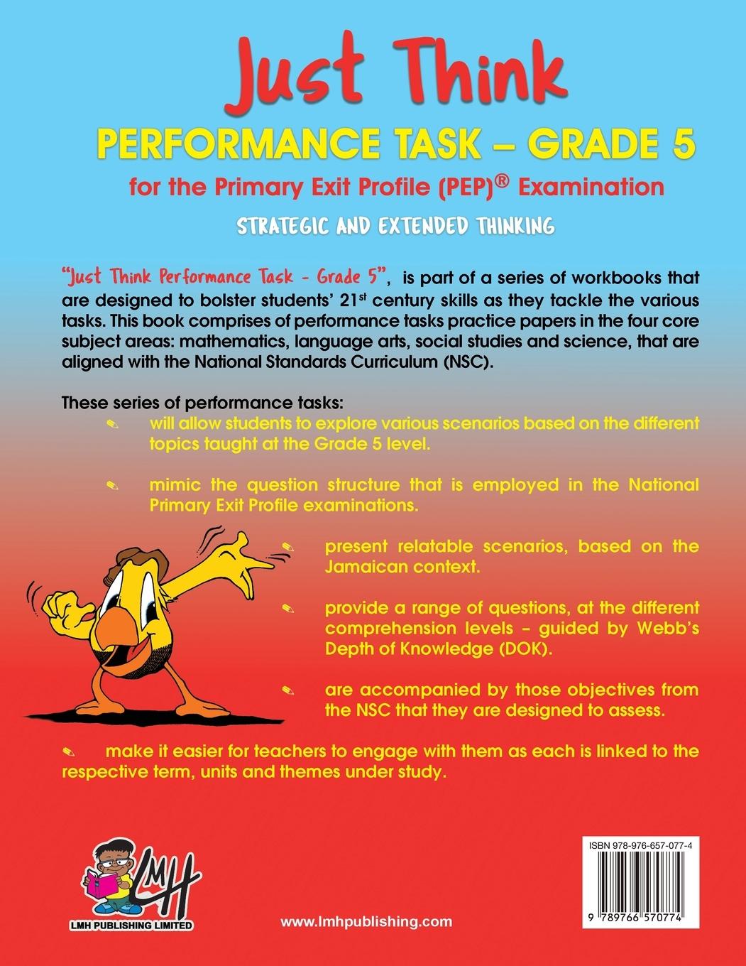 Rückseitencover Just Think Performance Task - Grade 5 for the Primary Exit Profile (PEP) Examination
