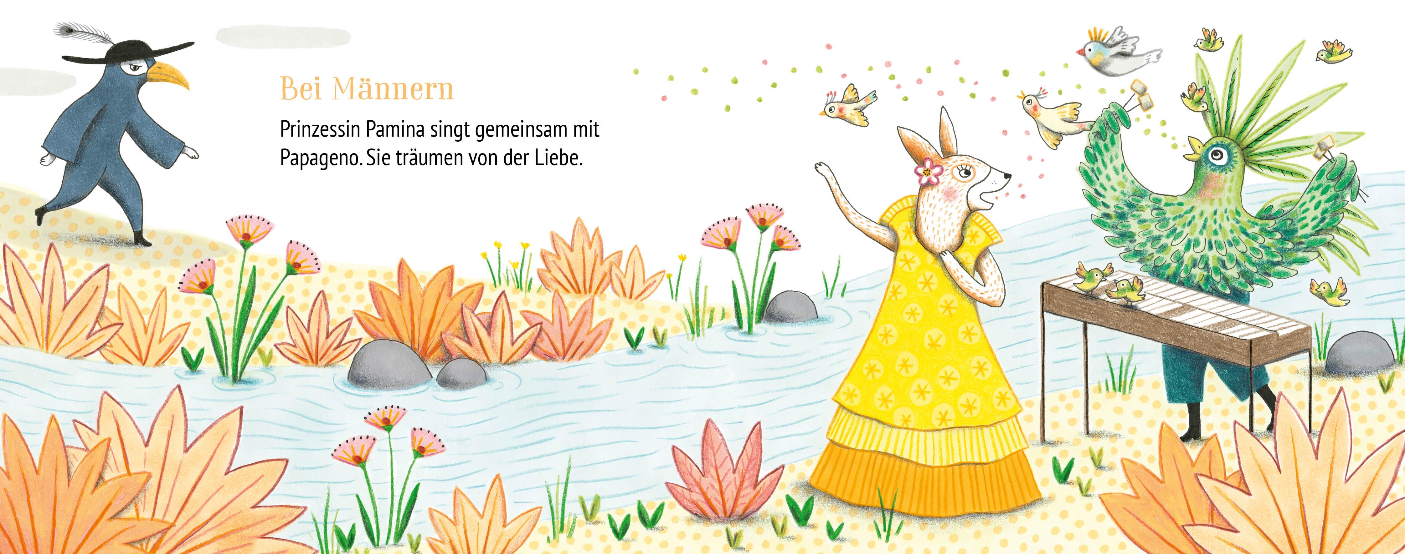 Beispielinhalt (Bild) Ich entdecke "Die Zauberflöte" - Pappbilderbuch mit Sound (Mein kleines Klangbuch)