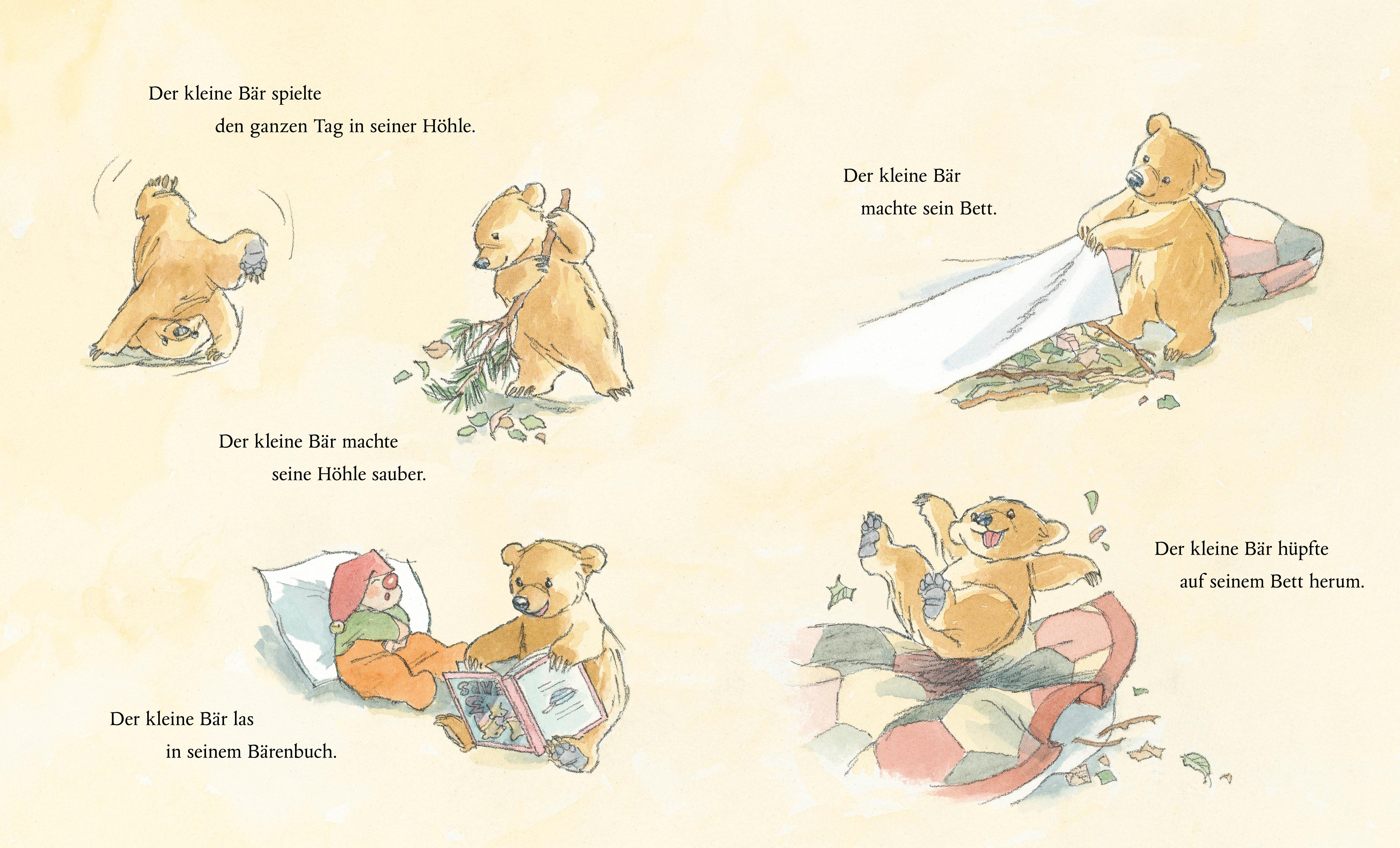 Beispielinhalt (Bild) Gute Nacht, kleiner Bär - Ein Pappbilderbuch über das erste Mal alleine schlafen