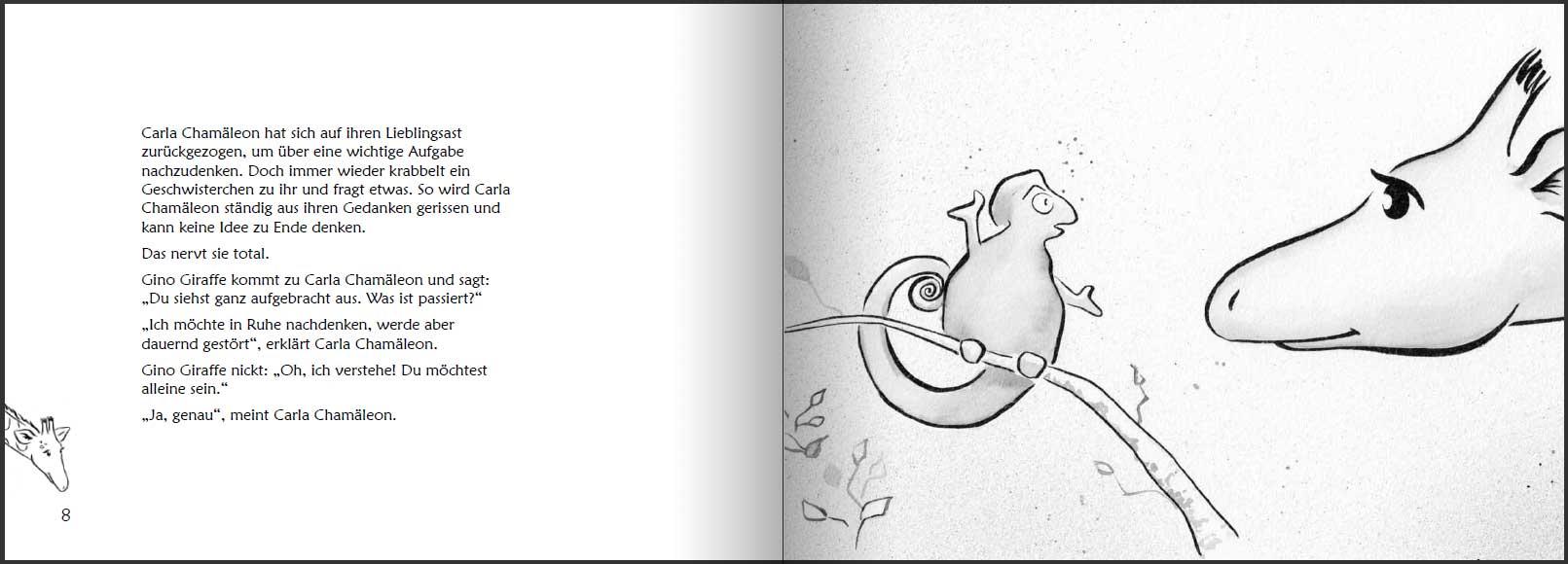 Beispielinhalt (Bild) Was brauchst du jetzt? Mit der Giraffensprache und Gewaltfreier Kommunikation Selbstfürsorge kindgerecht vermitteln