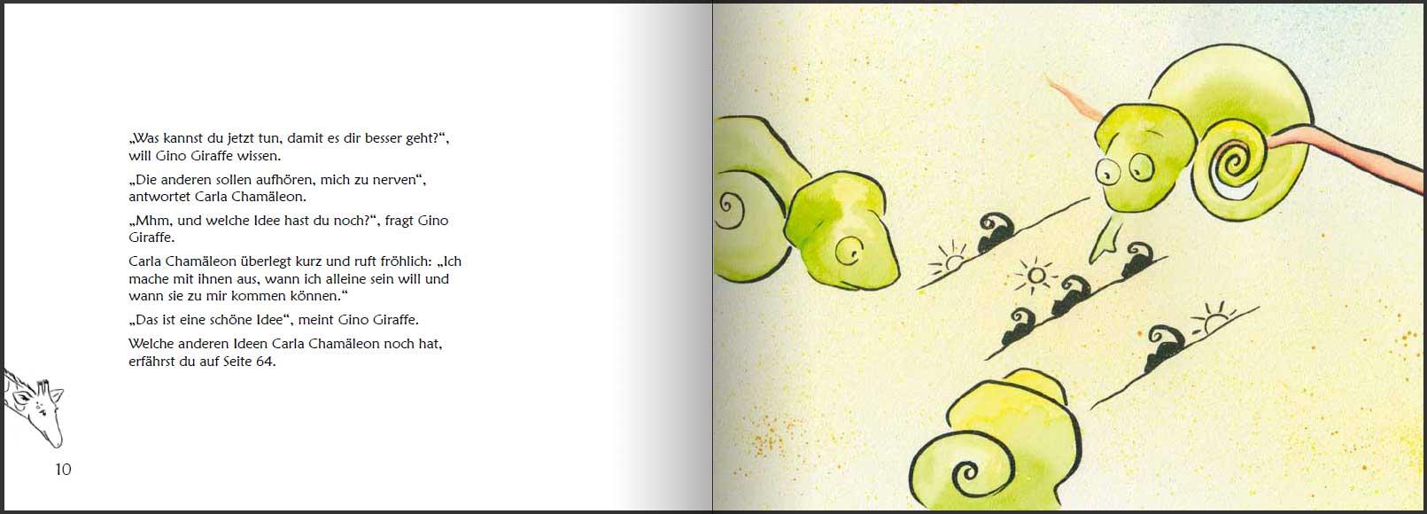 Beispielinhalt (Bild) Was brauchst du jetzt? Mit der Giraffensprache und Gewaltfreier Kommunikation Selbstfürsorge kindgerecht vermitteln