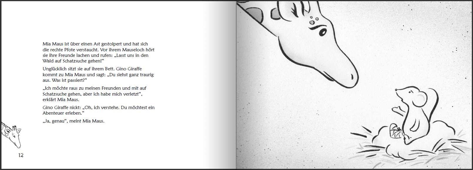 Beispielinhalt (Bild) Was brauchst du jetzt? Mit der Giraffensprache und Gewaltfreier Kommunikation Selbstfürsorge kindgerecht vermitteln