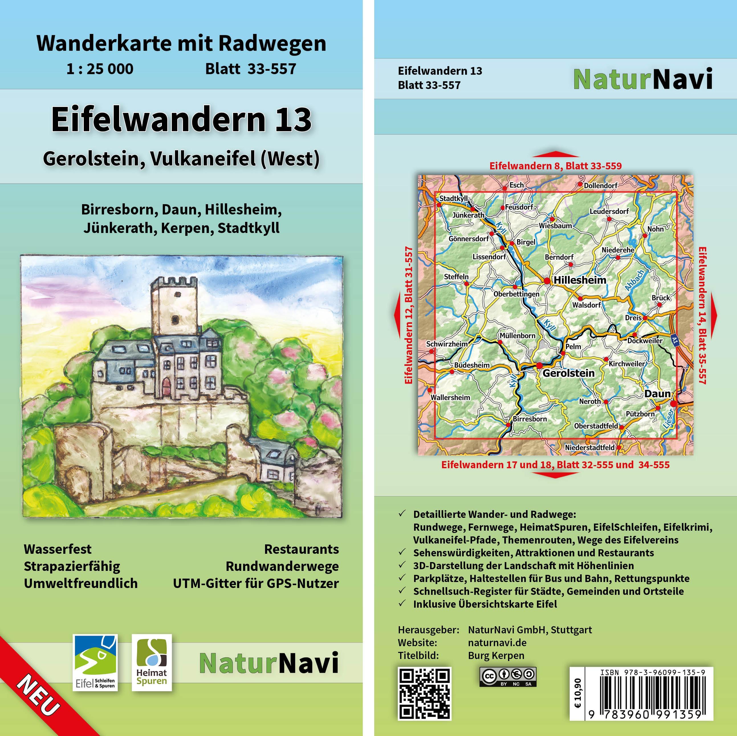 Vorderes Coverbild Eifelwandern 13 - Gerolstein, Vulkaneifel (West)