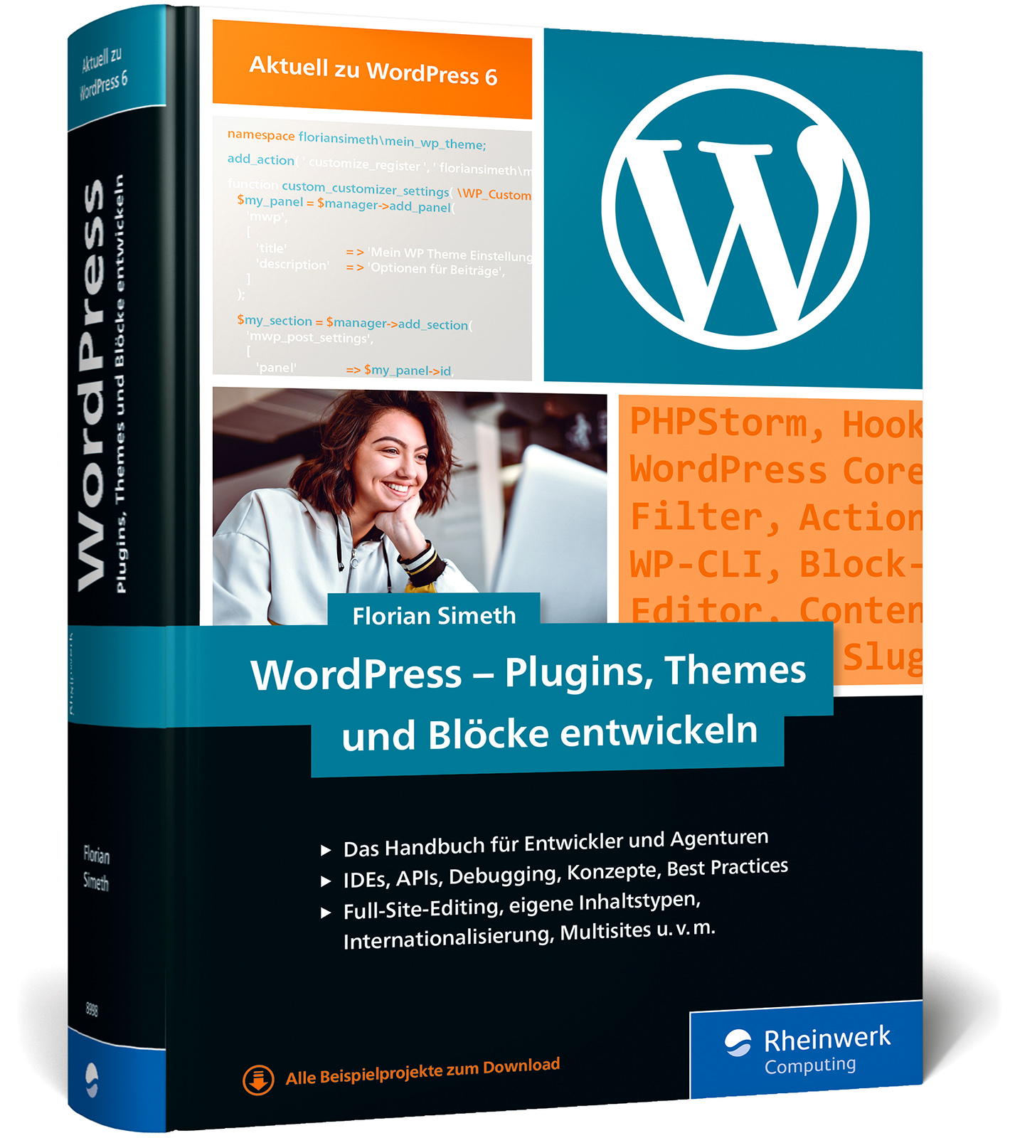 Vorderes Coverbild WordPress - Plugins, Themes und Blöcke entwickeln
