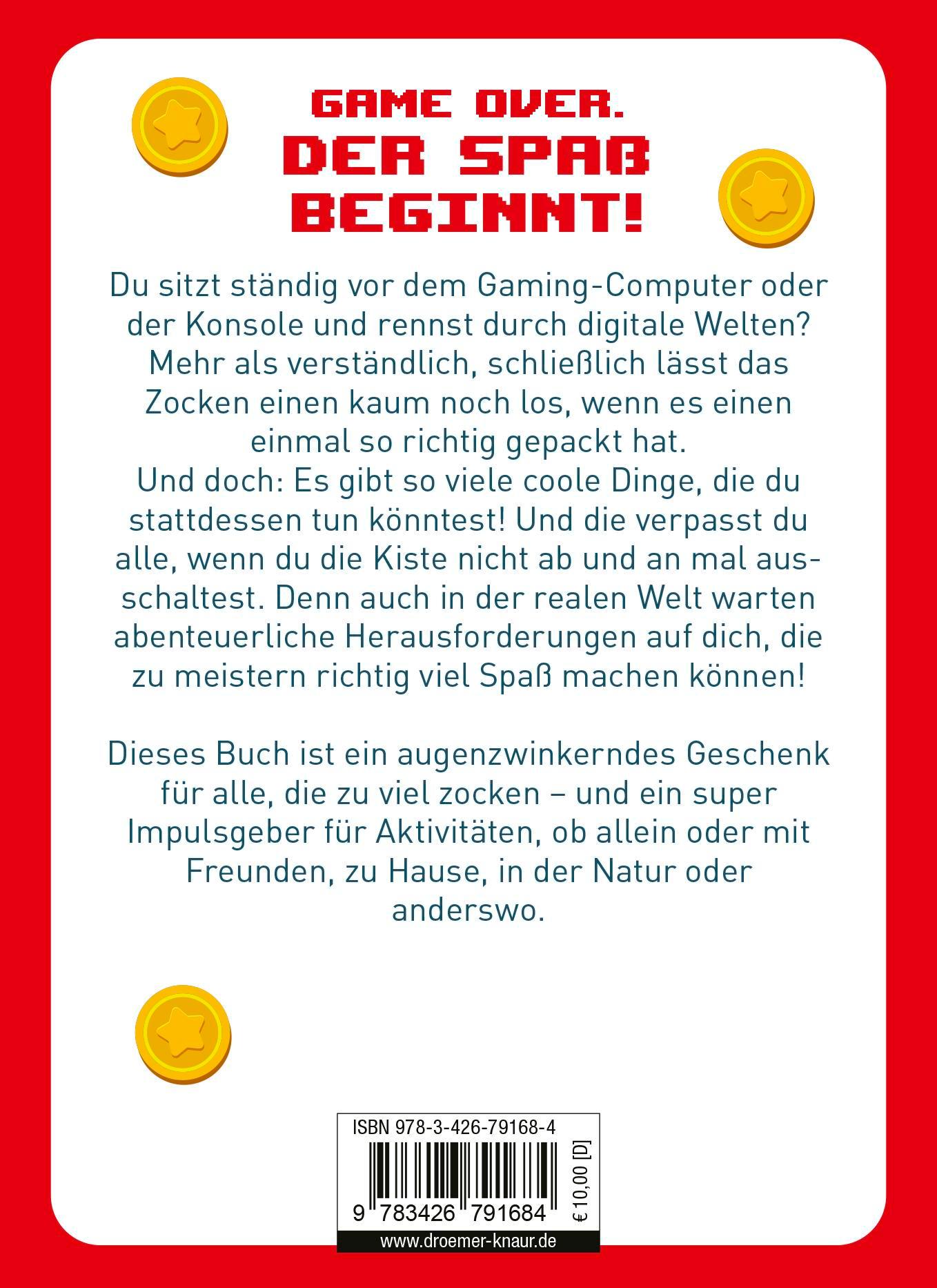 Rückseitencover 100 Dinge, die du tun kannst, statt zu zocken