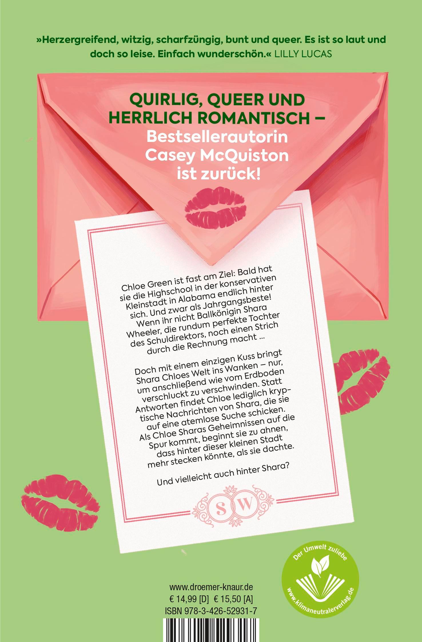 Rückseitencover I Kissed Shara Wheeler