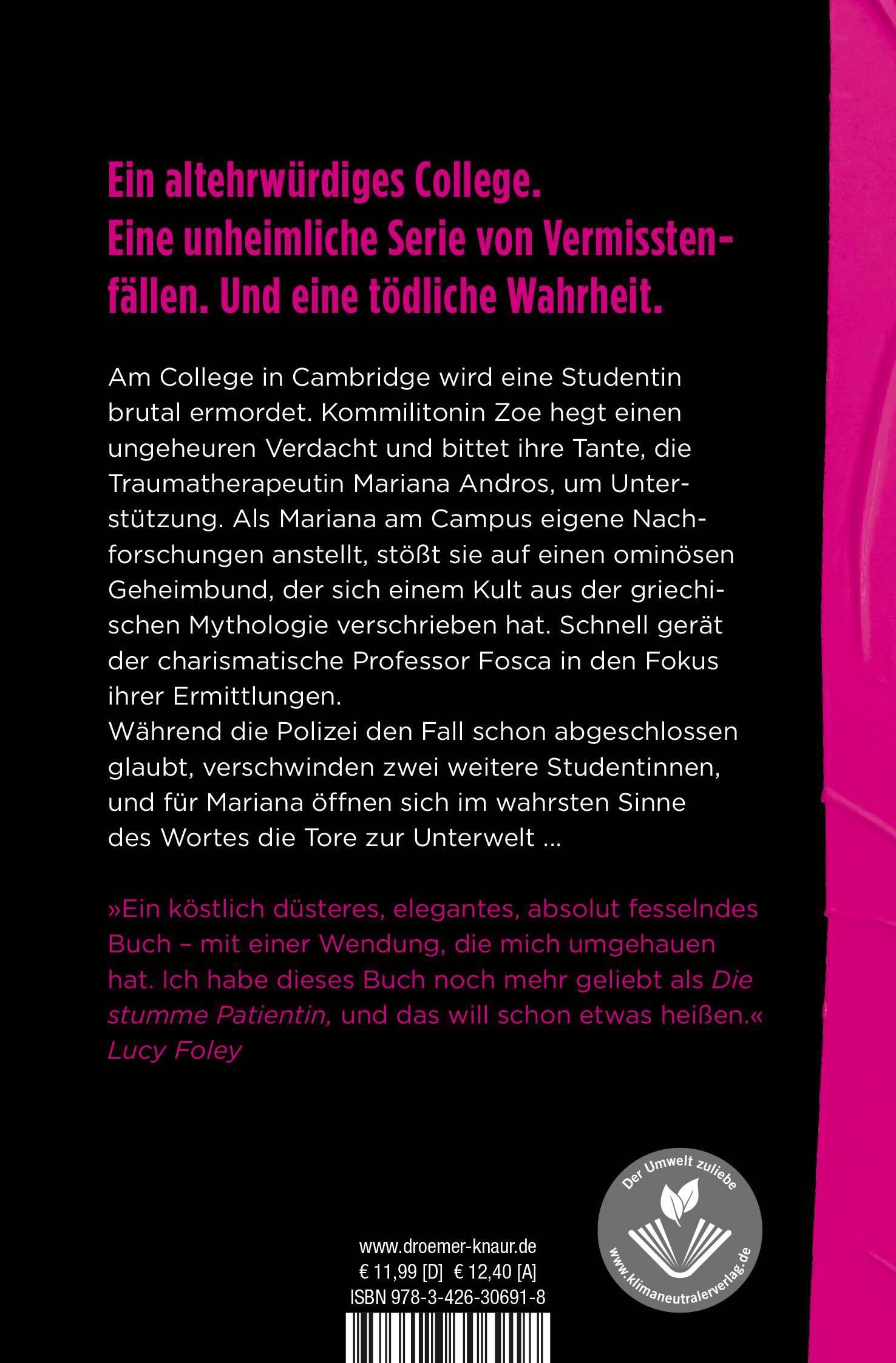 Rückseitencover Die verschwundenen Studentinnen