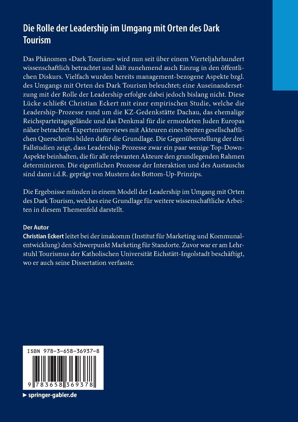 Rückseitencover Die Rolle der Leadership im Umgang mit Orten des Dark Tourism