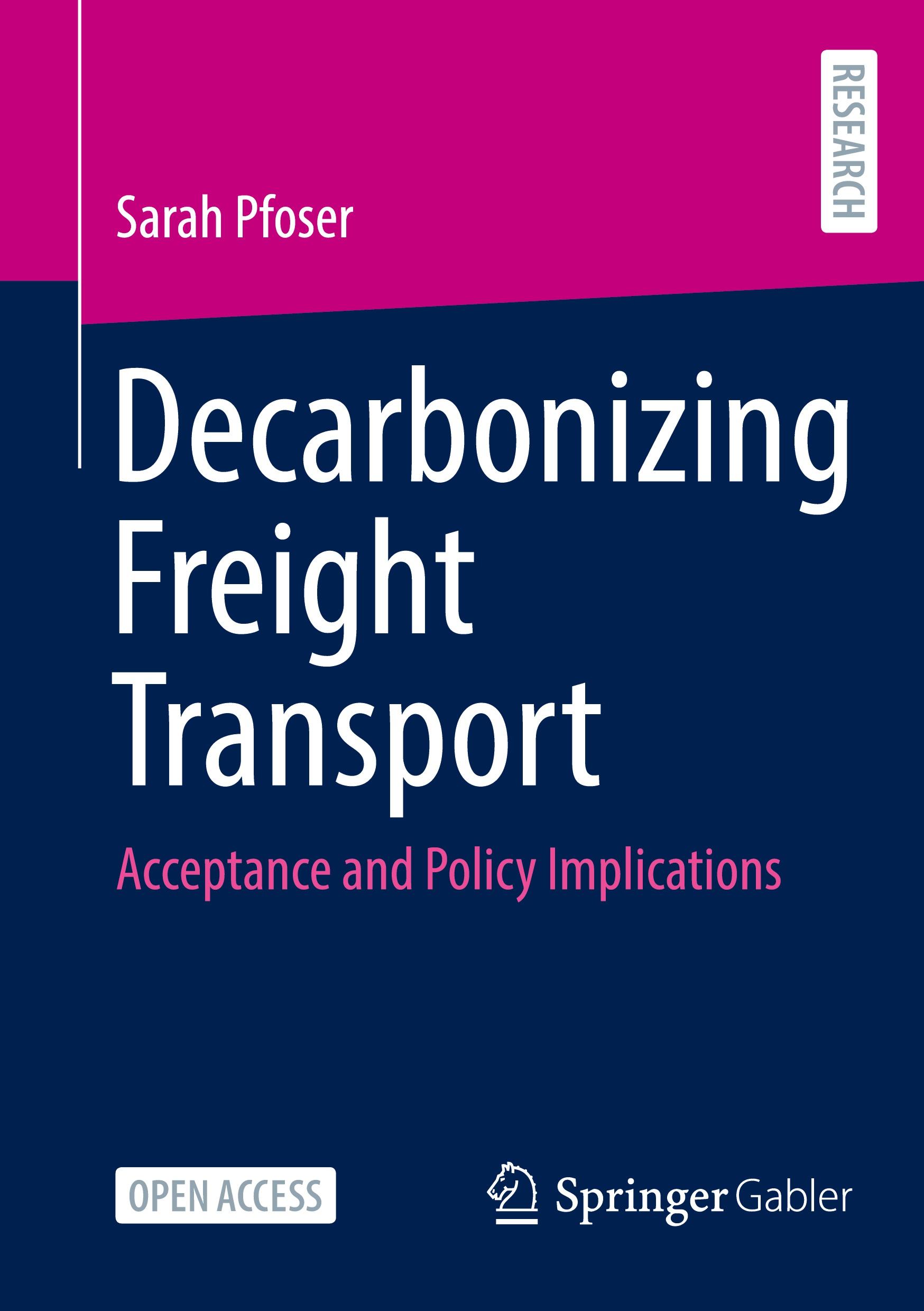 Vorderes Coverbild Decarbonizing Freight Transport