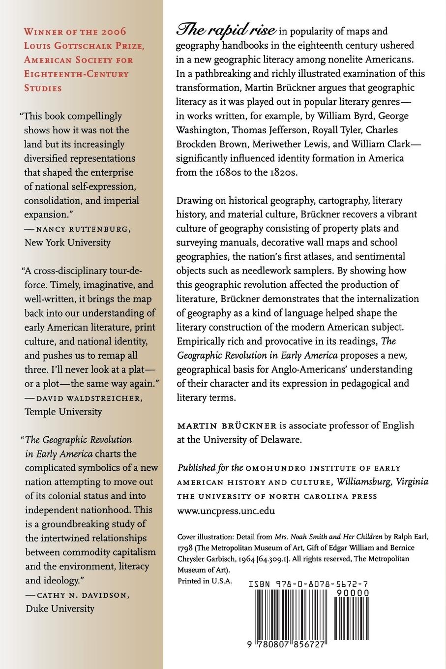 Rückseitencover The Geographic Revolution in Early America