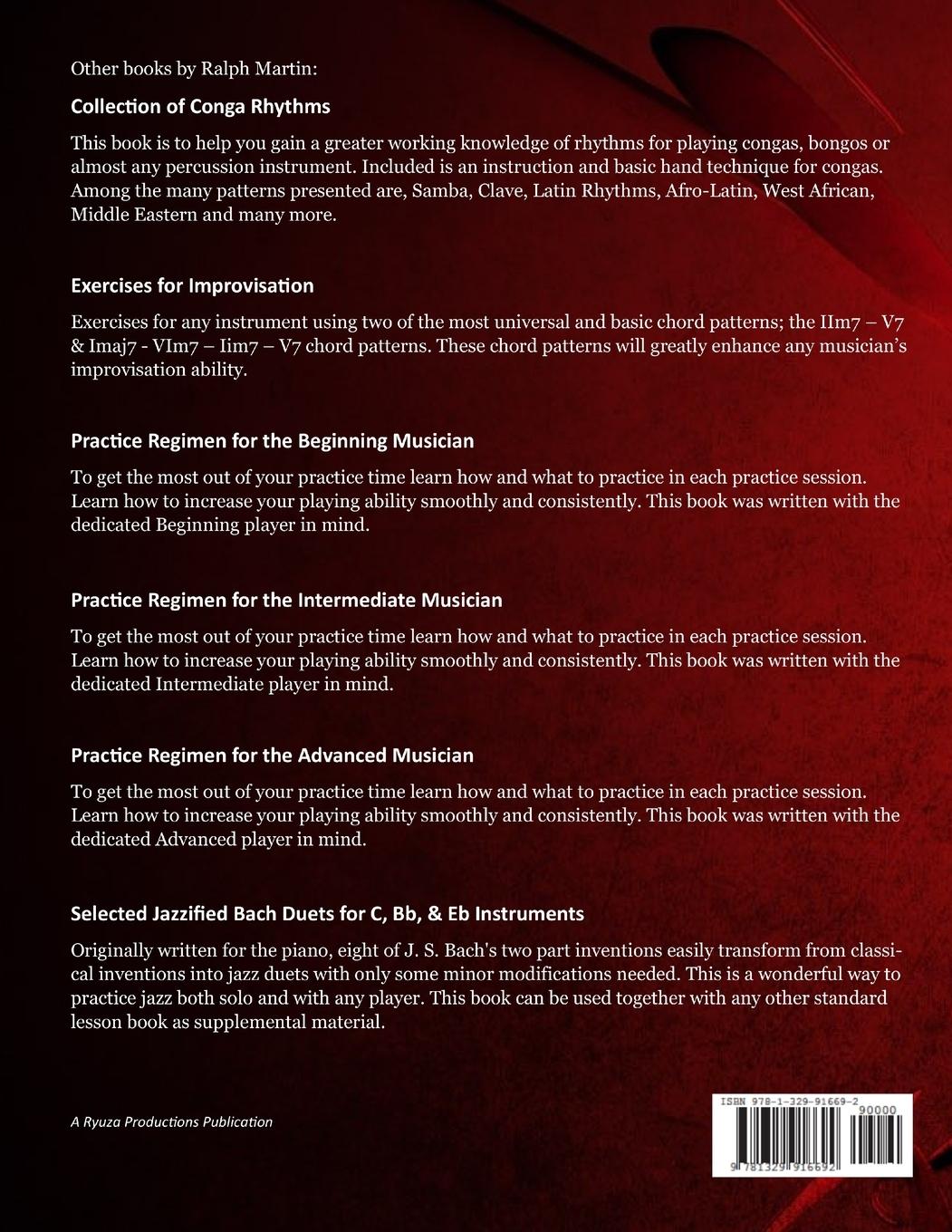 Rückseitencover Selected Jazzified Bach Duets Complete for C, Bb, Eb, Alto Sax and Tenor Sax Instruments