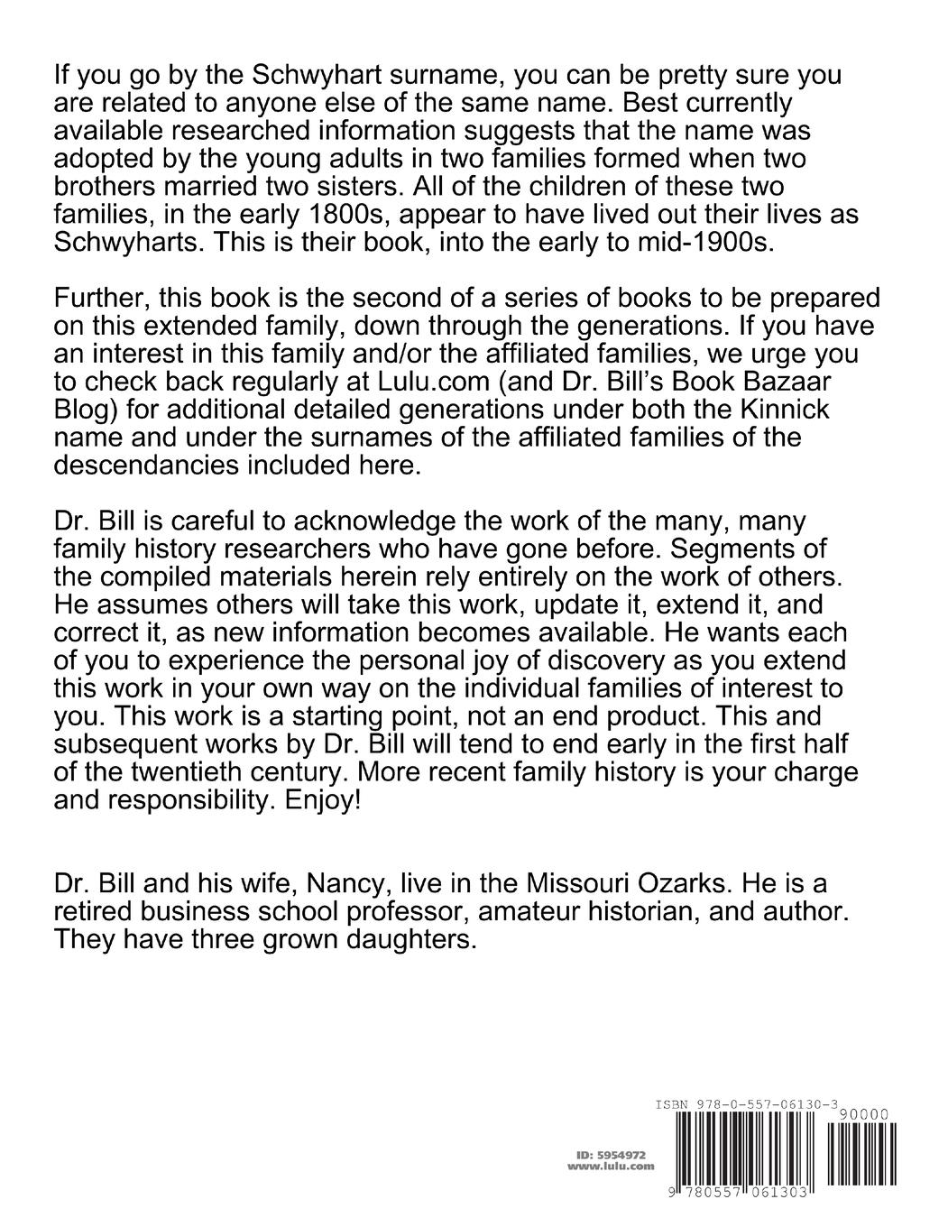 Rückseitencover Schwyhart Early Family History