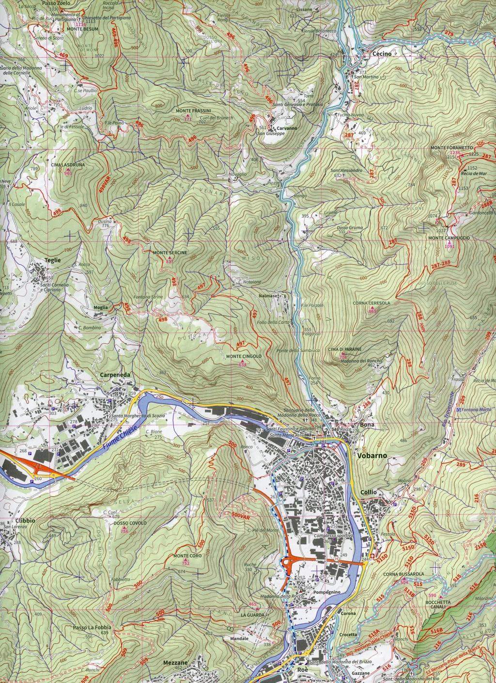 Beispielinhalt (Bild) Parco Alto Garda Bresciano 1:25 000