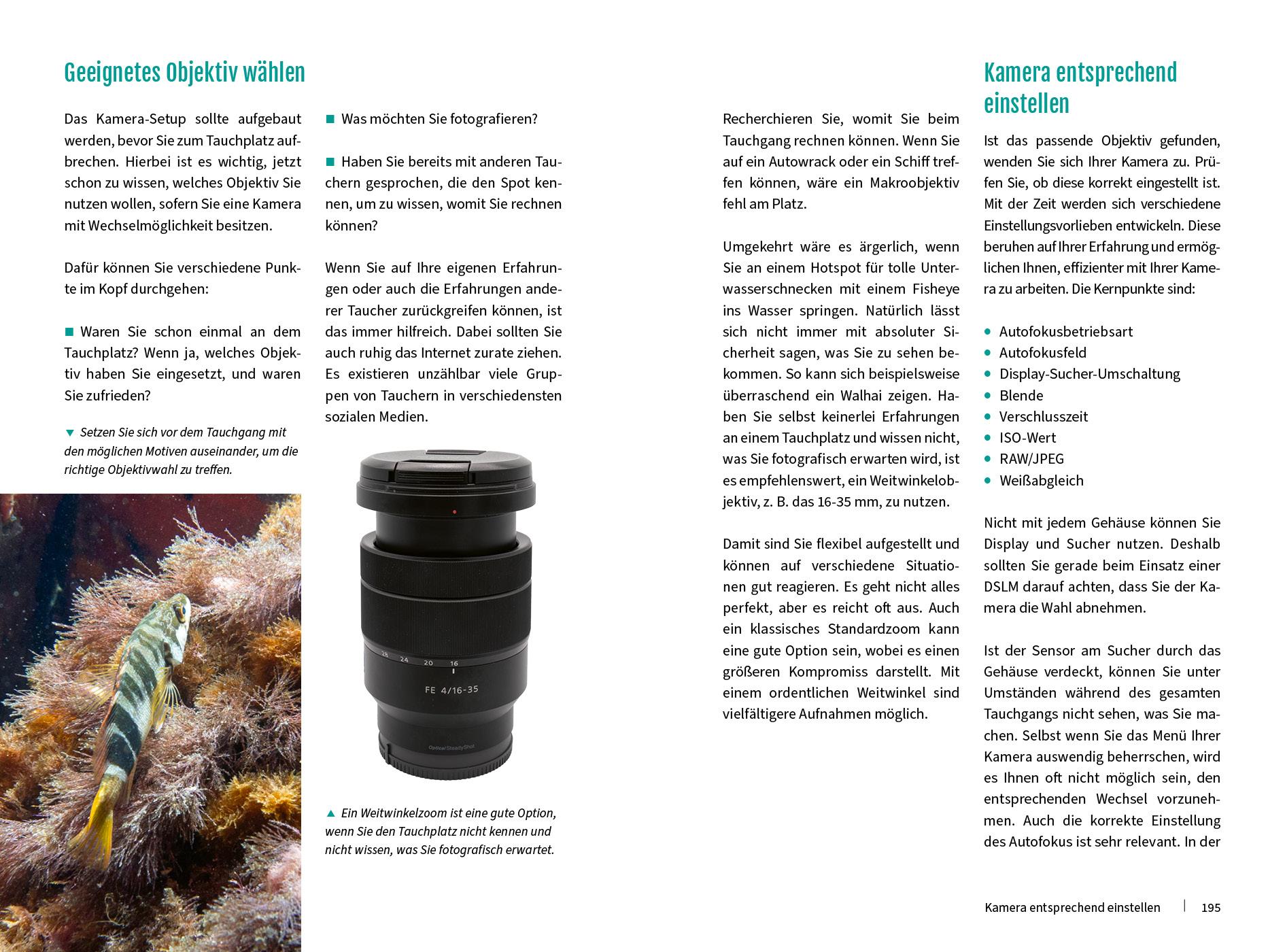 Beispielinhalt (Bild) Unterwasser - Die Fotoschule mit "Tiefgang"