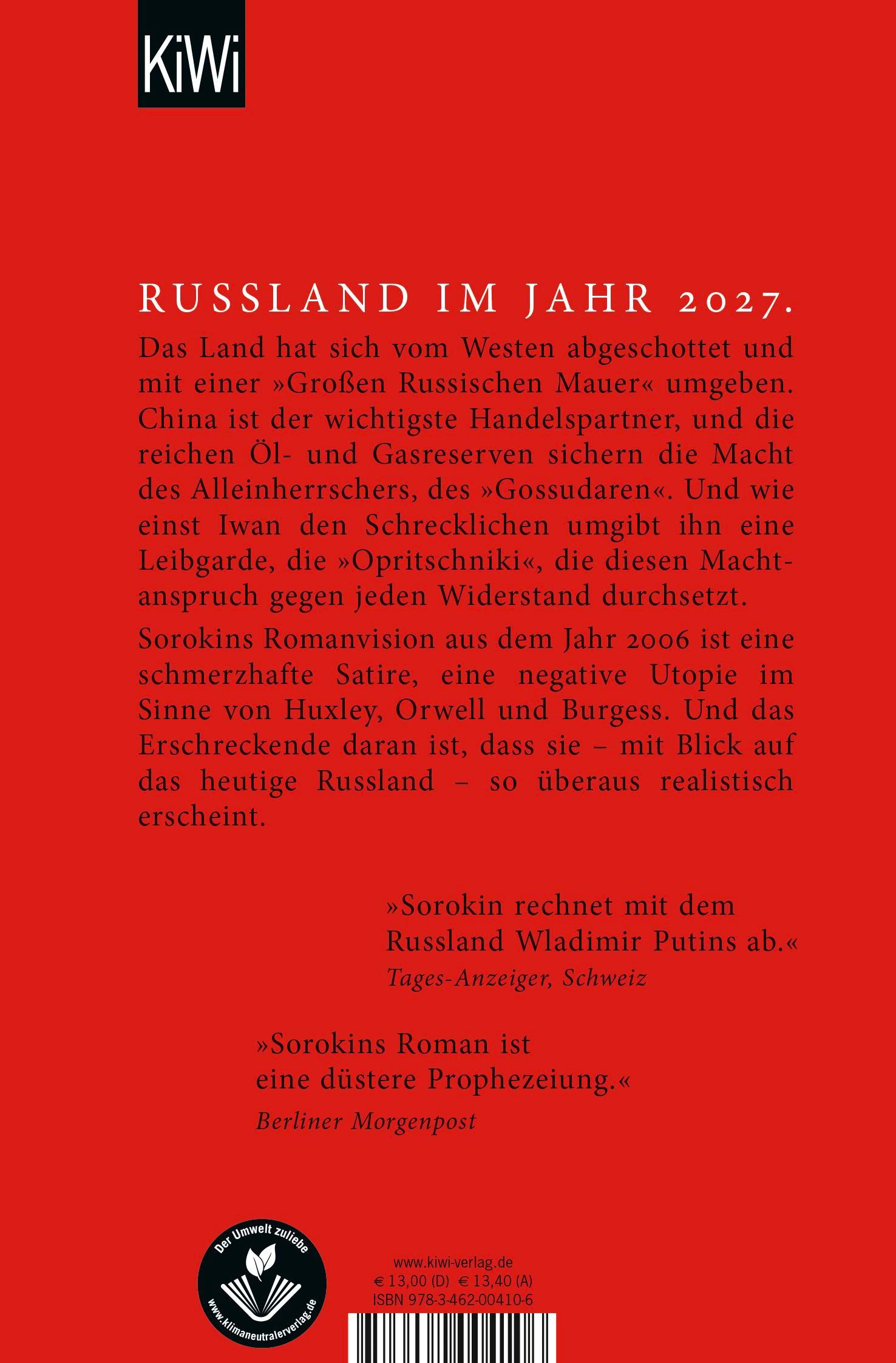 Rückseitencover Der Tag des Opritschniks
