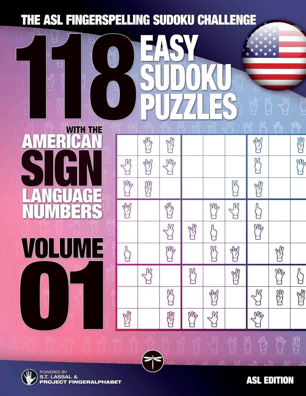 Vorderes Coverbild 118 Easy Sudoku Puzzles With the American Sign Language Numbers