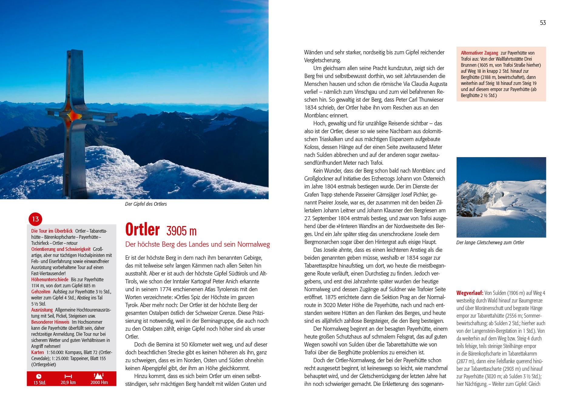 Beispielinhalt (Bild) Die schönsten 3000er in Südtirol