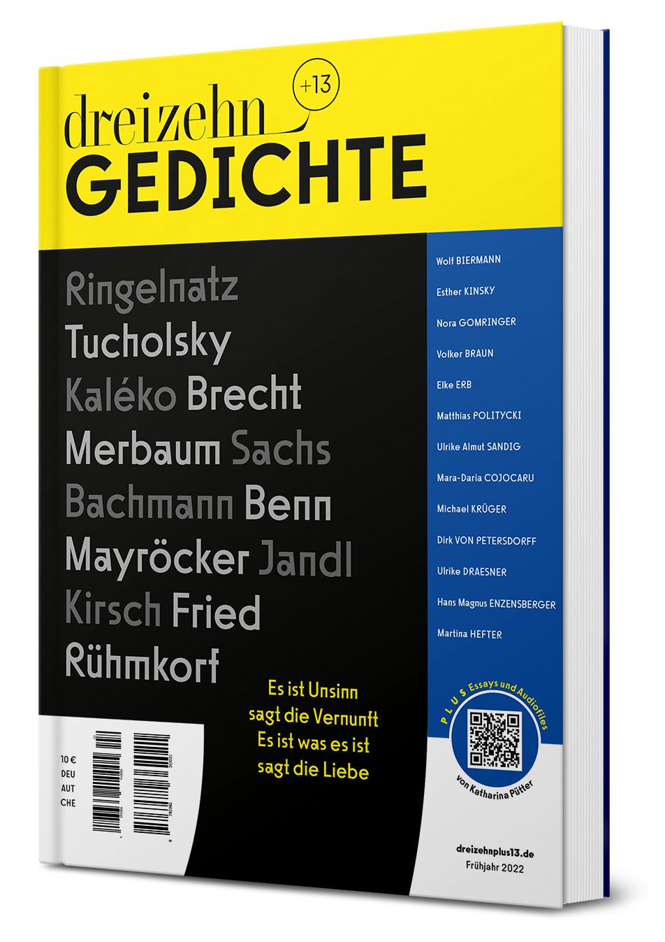 Vorderes Coverbild dreizehn +13 Gedichte