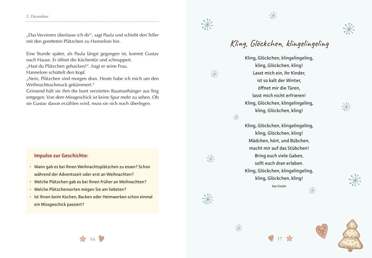 Beispielinhalt (Bild) Das große Weihnachtsbuch zum Vorlesen für Menschen mit Demenz