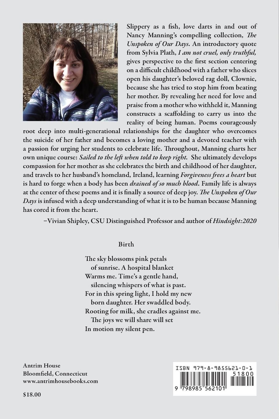 Rückseitencover The Unspoken of Our Days