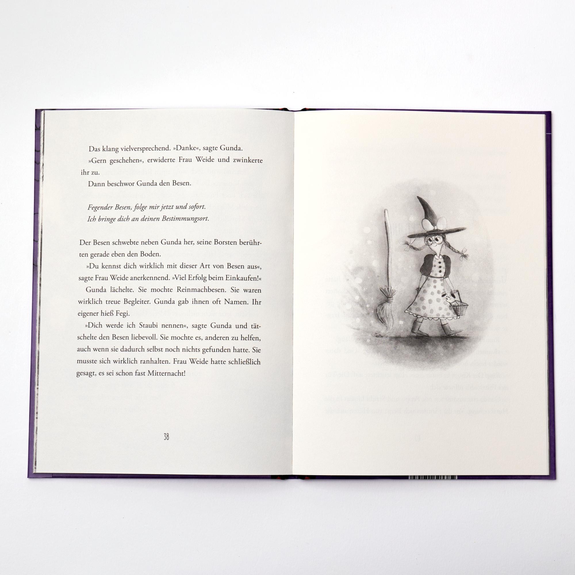 Beispielinhalt (Bild) Die kleine Hexe Gunda Burgunder