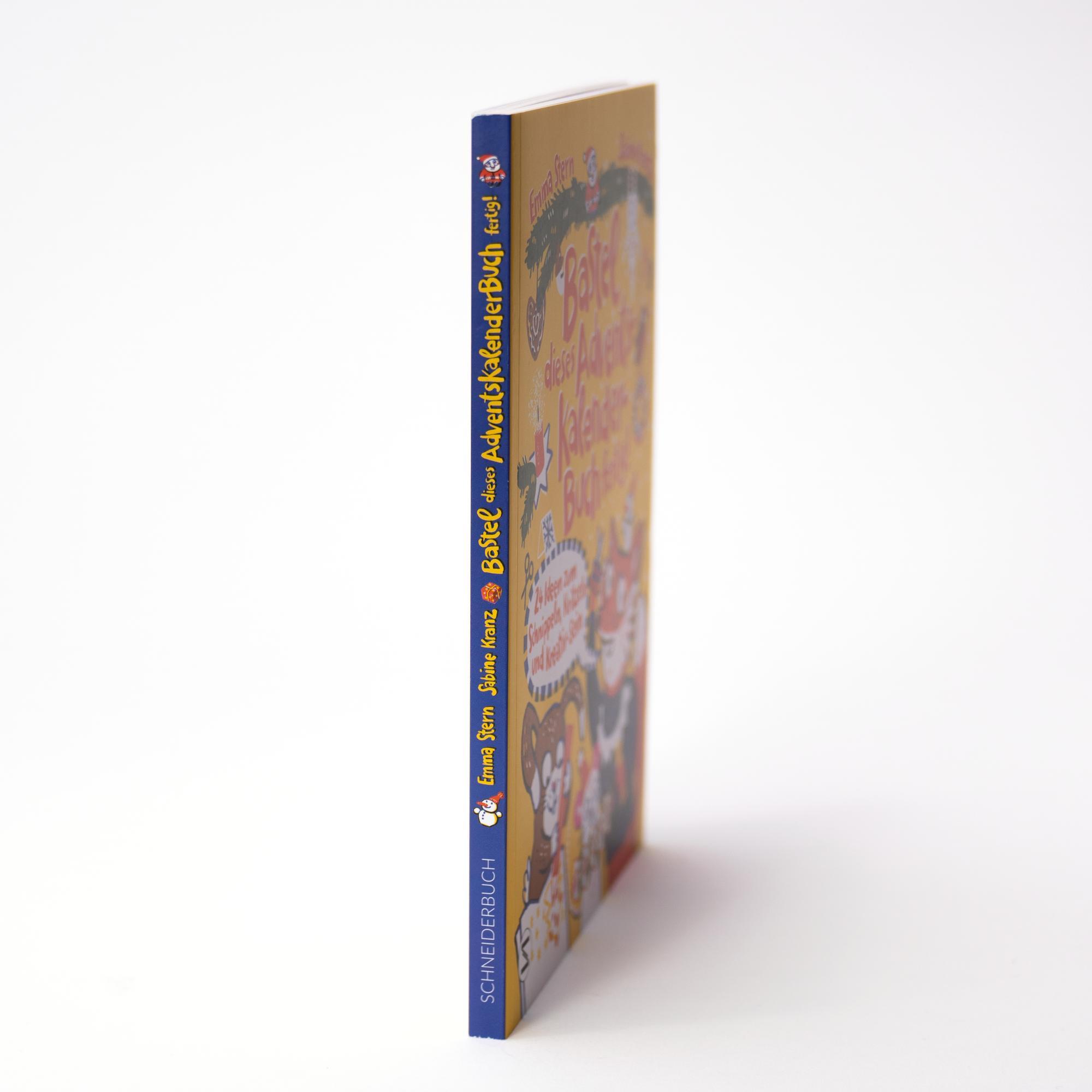 Beispielinhalt (Bild) Bastel dieses Adventskalenderbuch fertig - 24 Ideen zum Schnippeln, Kritzeln und Kreativ-Sein