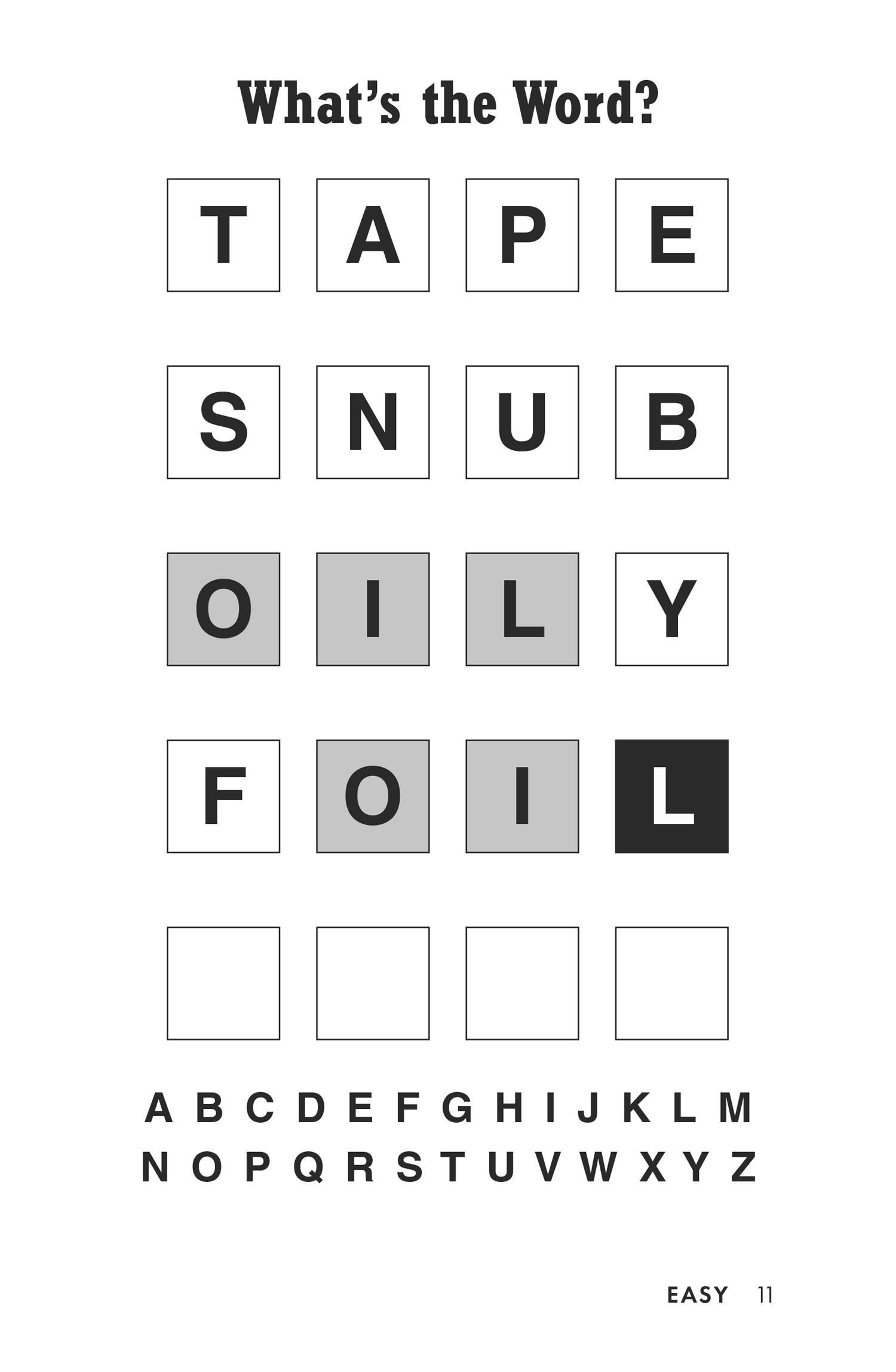 Beispielinhalt (Bild) The Unofficial Wordle Lover's Puzzle Book