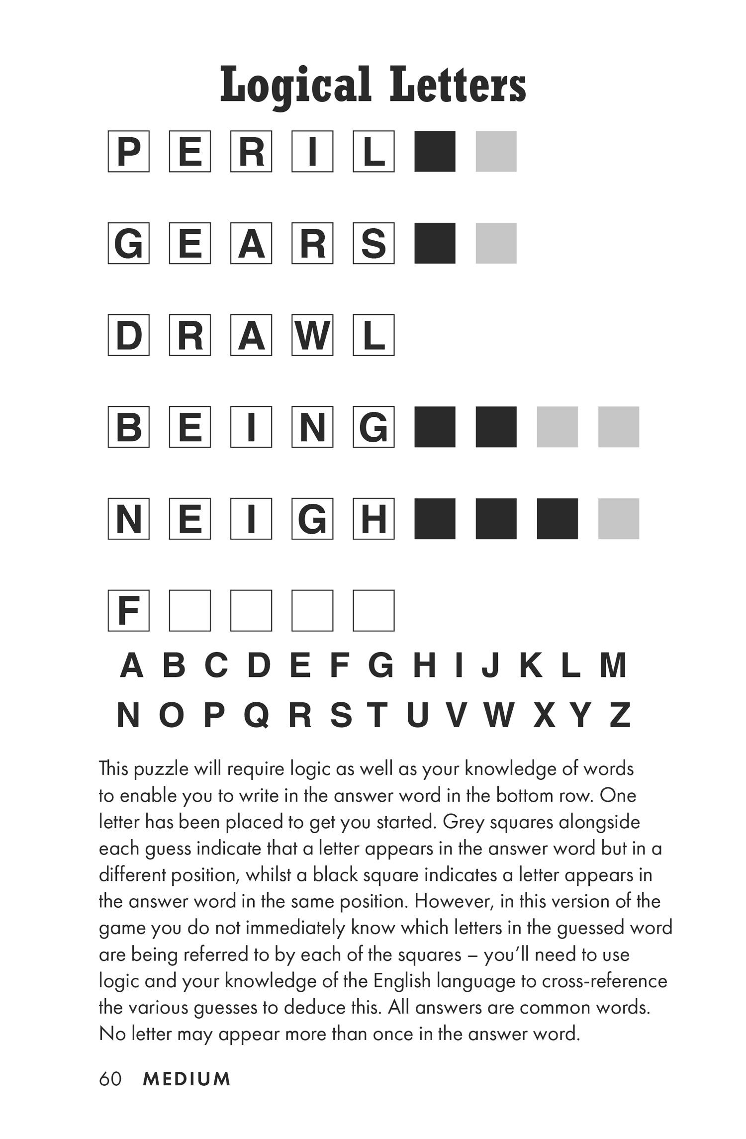 Beispielinhalt (Bild) The Unofficial Wordle Lover's Puzzle Book