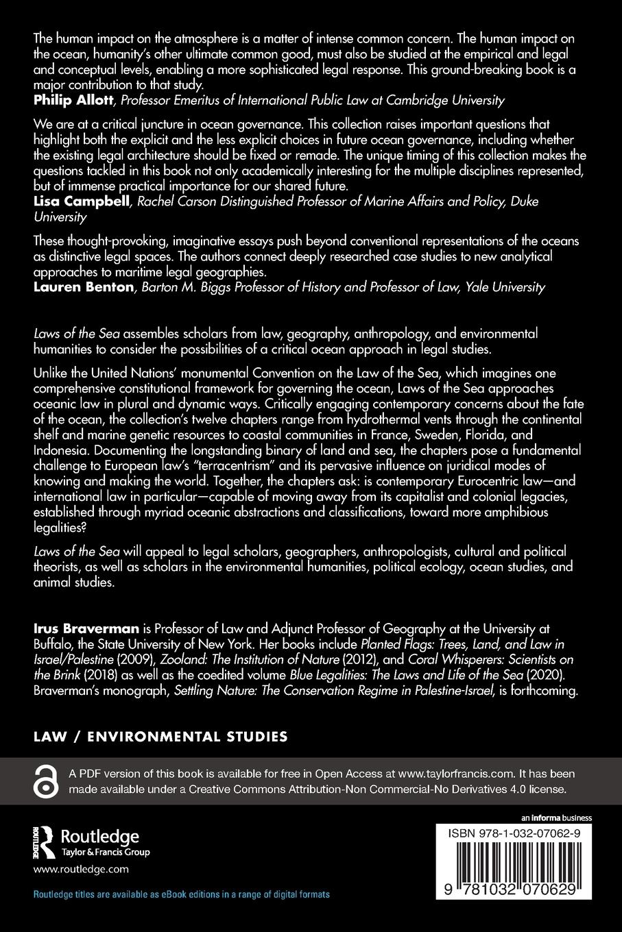 Rückseitencover Laws of the Sea