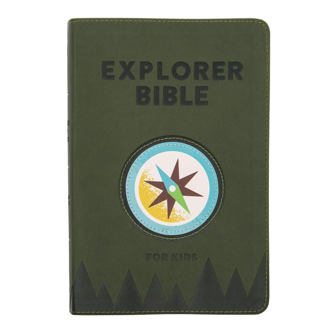 Vorderes Coverbild CSB Explorer Bible for Kids, Olive Compass Leathertouch