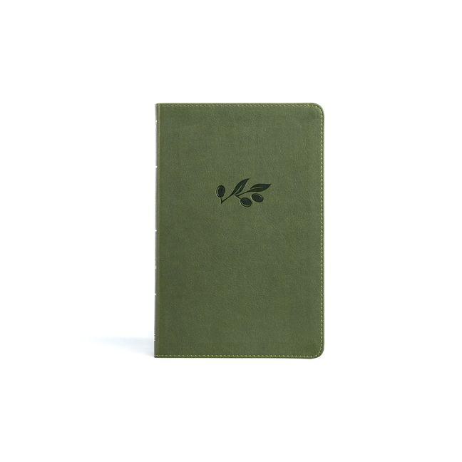 Vorderes Coverbild KJV Thinline Bible, Olive Leathertouch