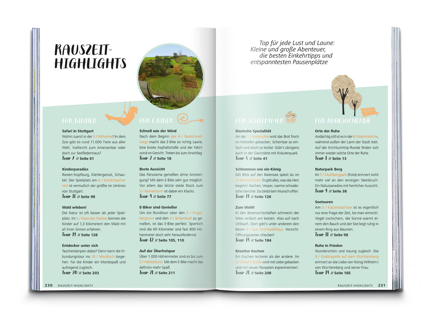 Beispielinhalt (Bild) KOMPASS Radvergnügen rund um Stuttgart