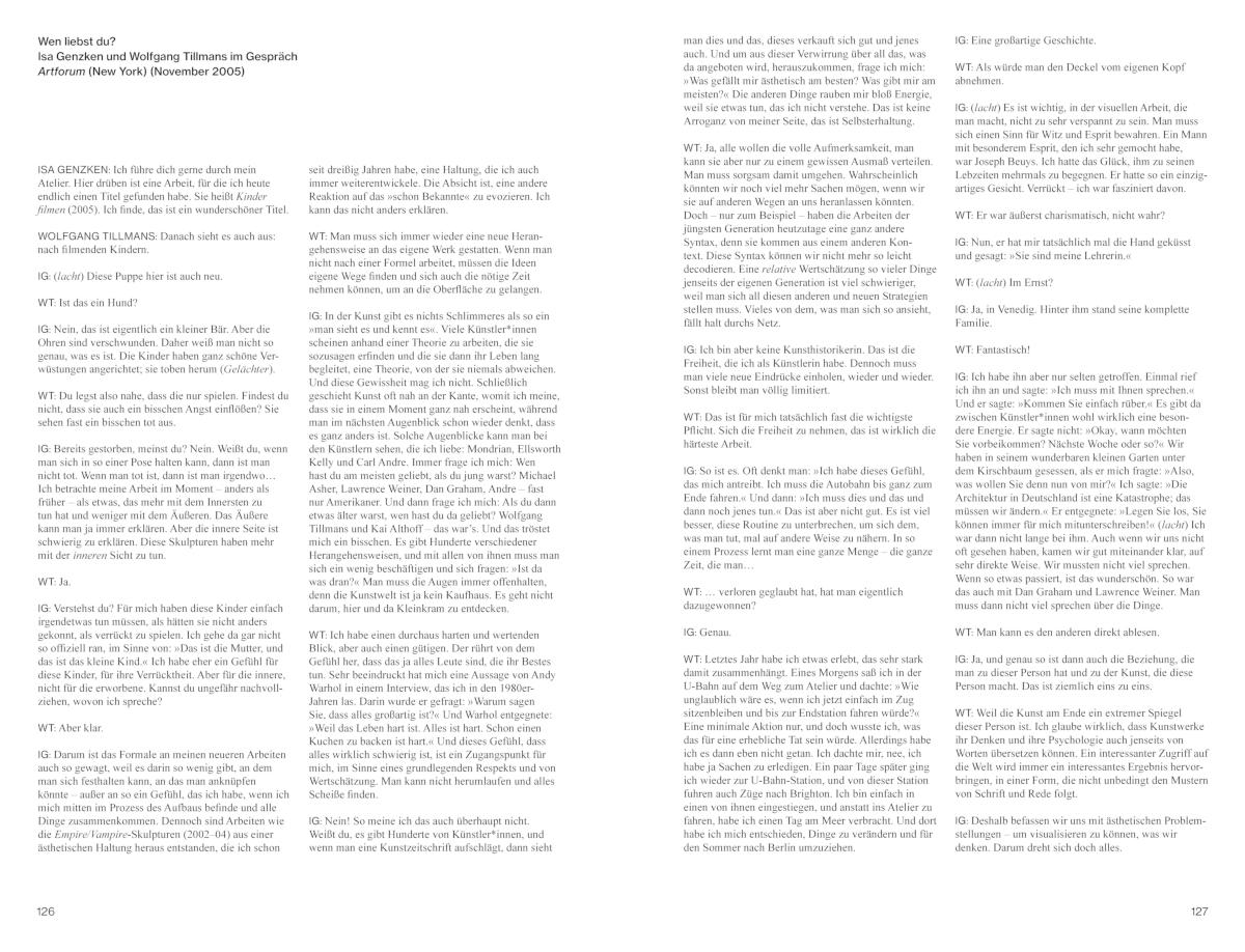 Beispielinhalt (Bild) Wolfgang Tillmans