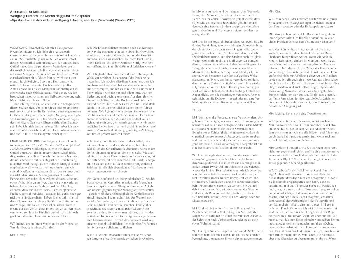 Beispielinhalt (Bild) Wolfgang Tillmans