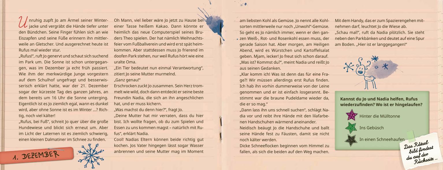 Beispielinhalt (Bild) Die geheimnisvolle Villa - Ein Escape-Adventskalender für Kids