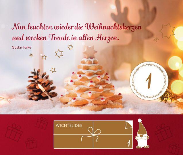 Beispielinhalt (Bild) Der Adventskalender zum Wichteln