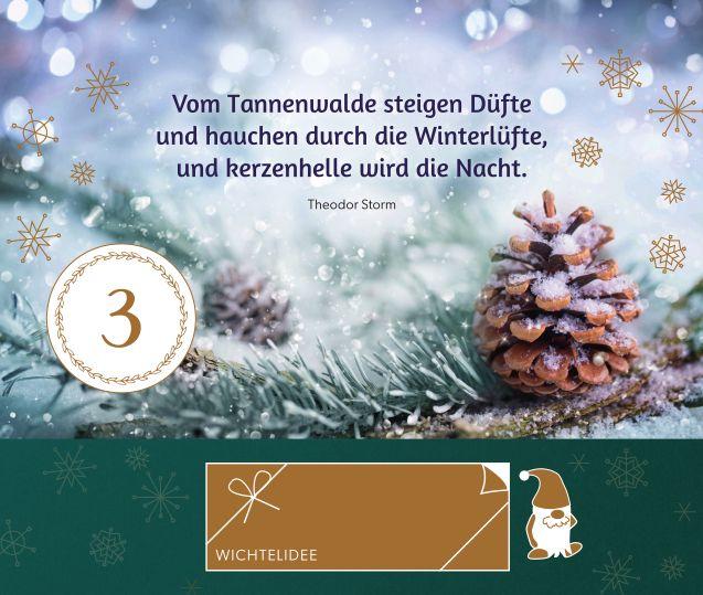 Beispielinhalt (Bild) Der Adventskalender zum Wichteln