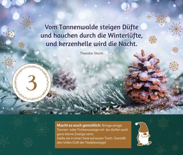 Beispielinhalt (Bild) Der Adventskalender zum Wichteln