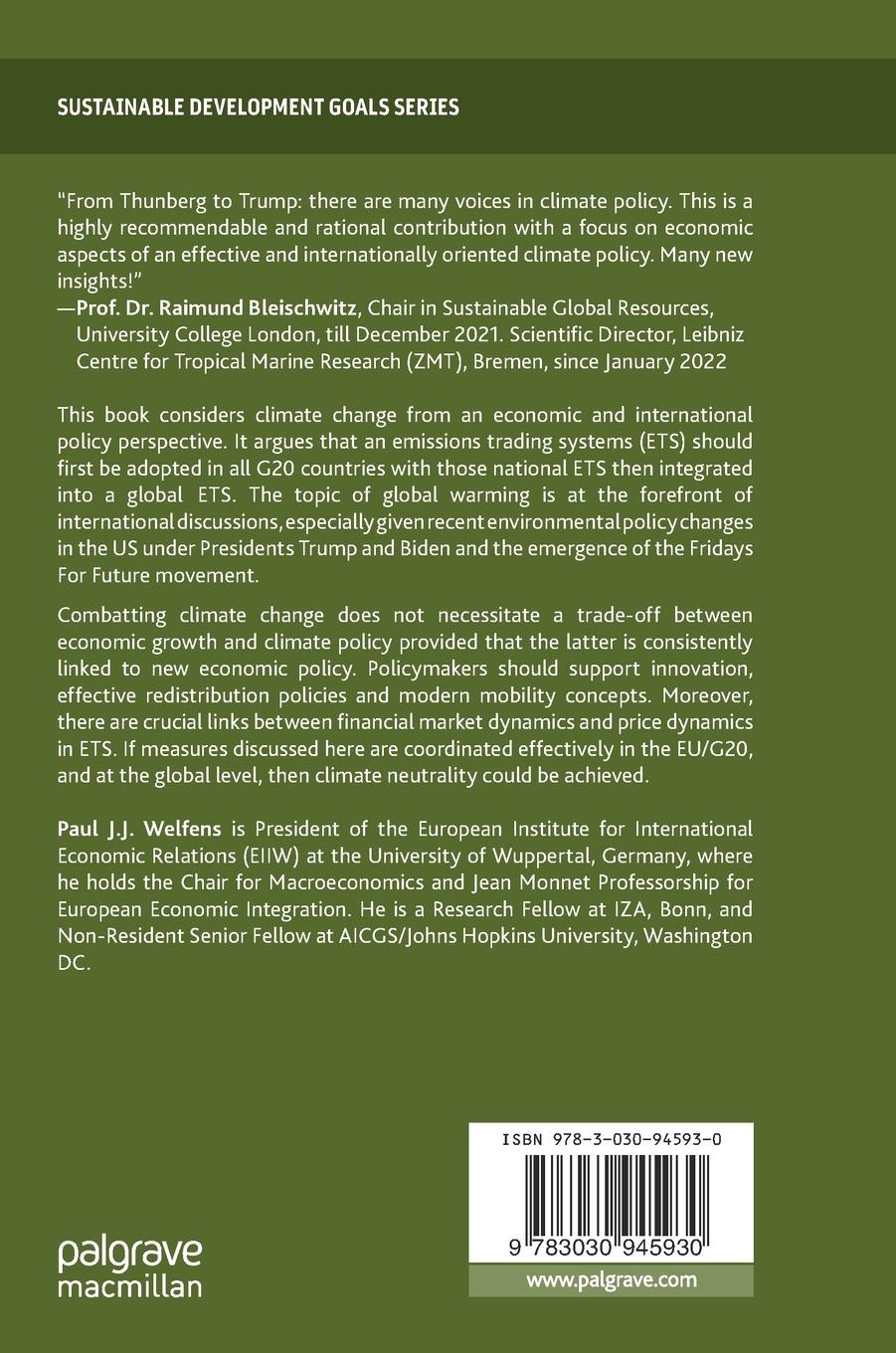 Rückseitencover Global Climate Change Policy