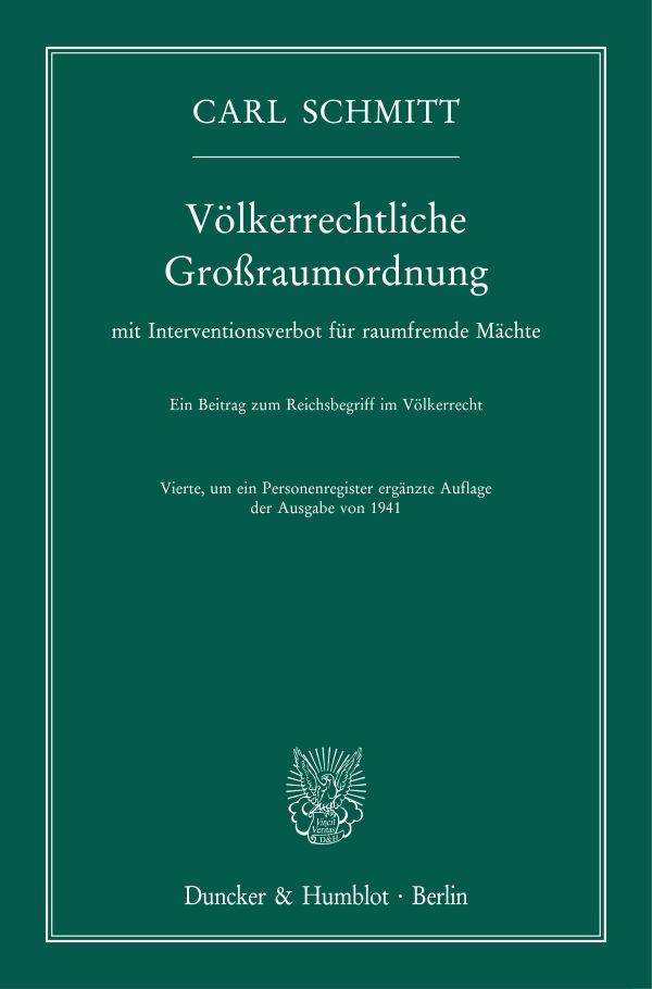 Vorderes Coverbild Völkerrechtliche Großraumordnung