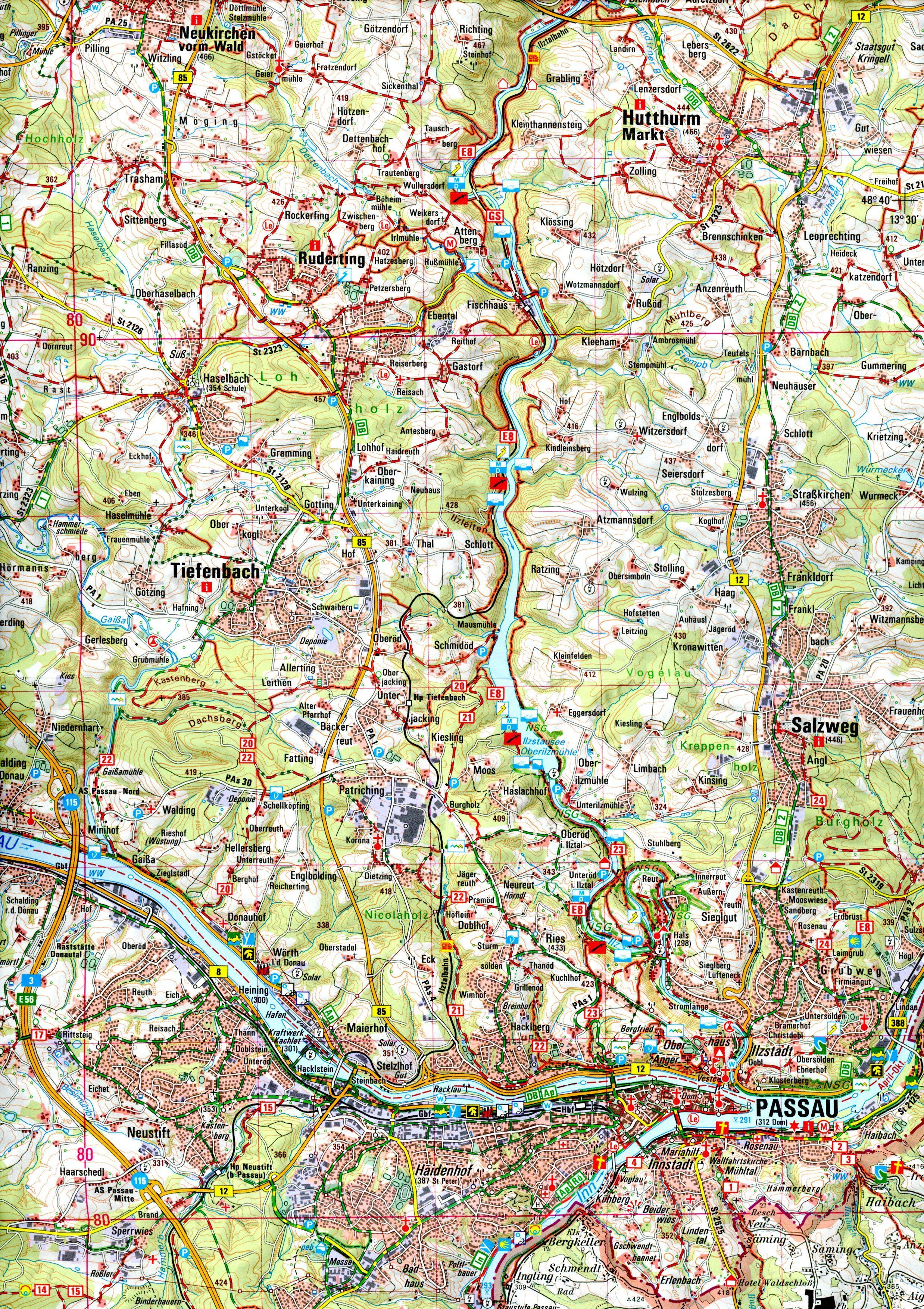 Beispielinhalt (Bild) Naturpark Bayerischer Wald - südlicher Teil 1 : 50 000 (UK50-30)