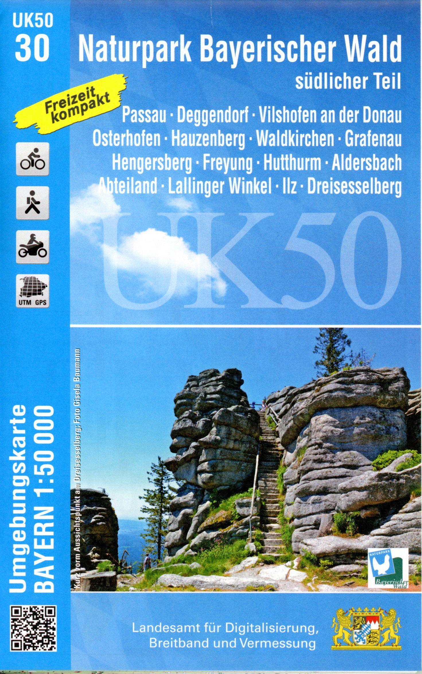 Vorderes Coverbild Naturpark Bayerischer Wald - südlicher Teil 1 : 50 000 (UK50-30)