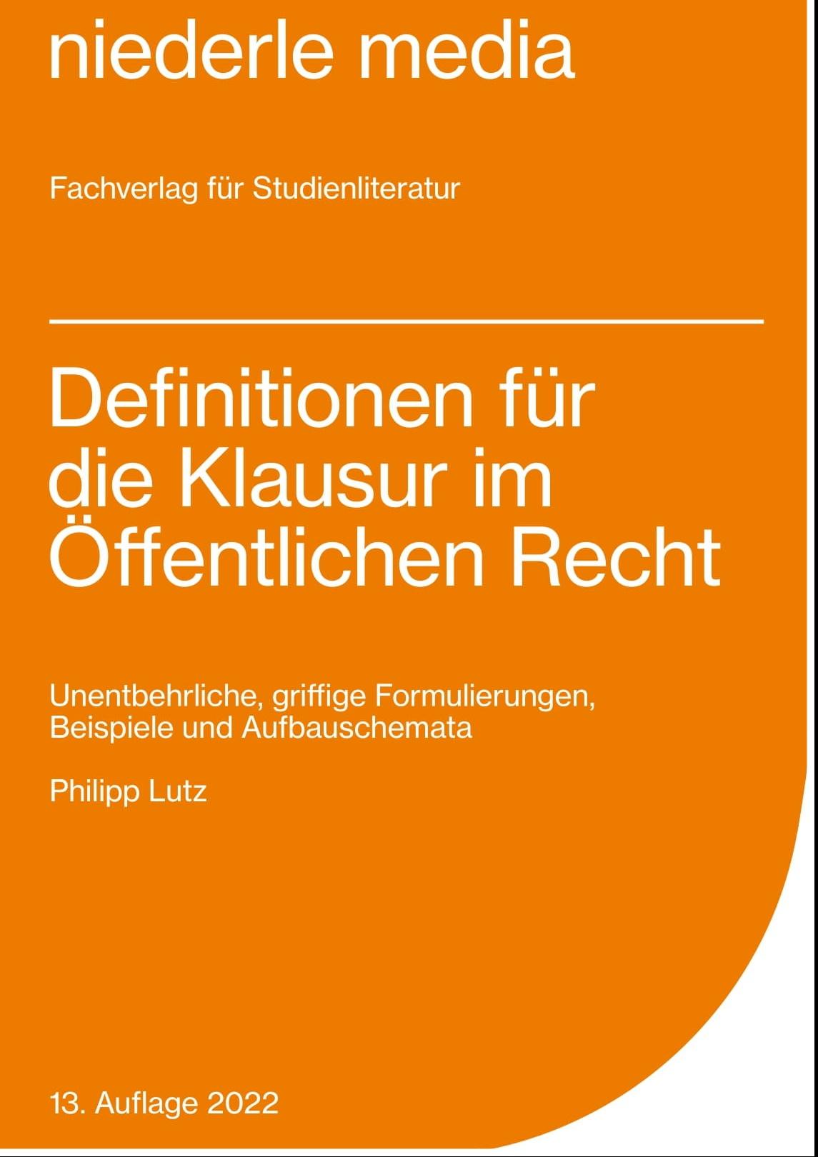 Vorderes Coverbild Definitionen für die Klausur im Öffentlichen Recht