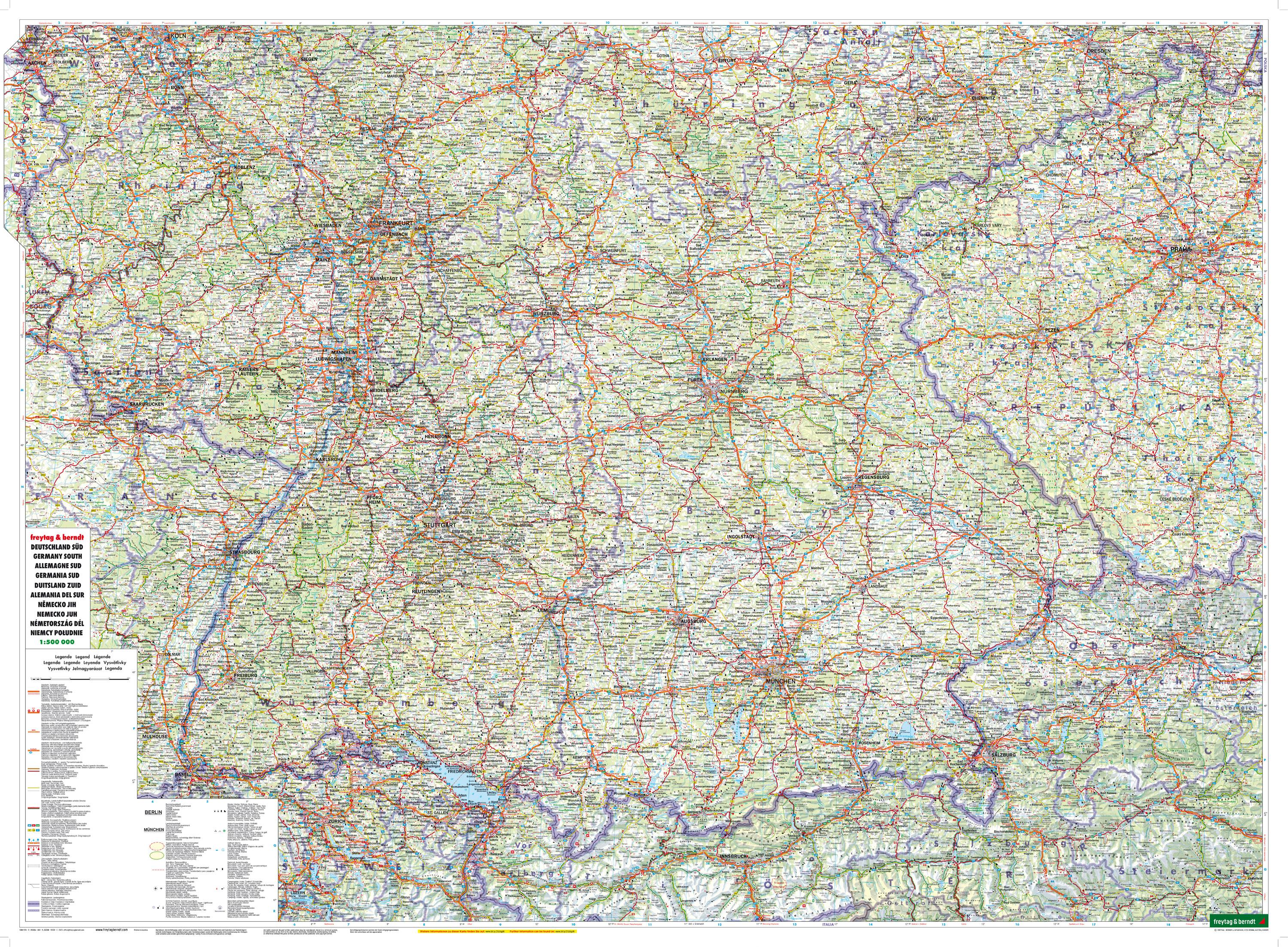 Beispielinhalt (Bild) Deutschland Süd 1 : 500 000