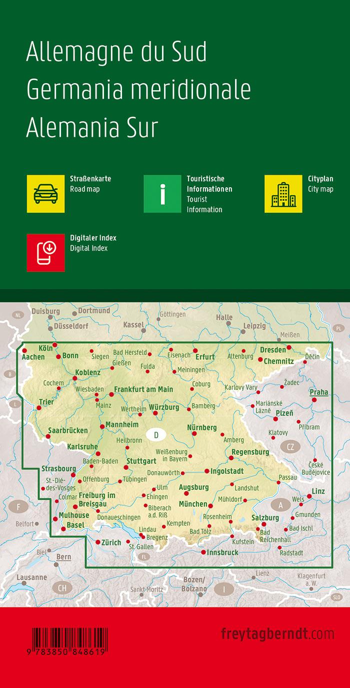 Rückseitencover Deutschland Süd 1 : 500 000